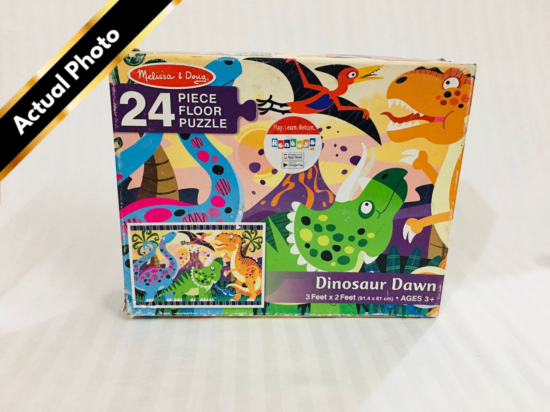 Melissa & Doug Dinosaur Wooden puzzle [Heavily used] [#255] – Rentoys
