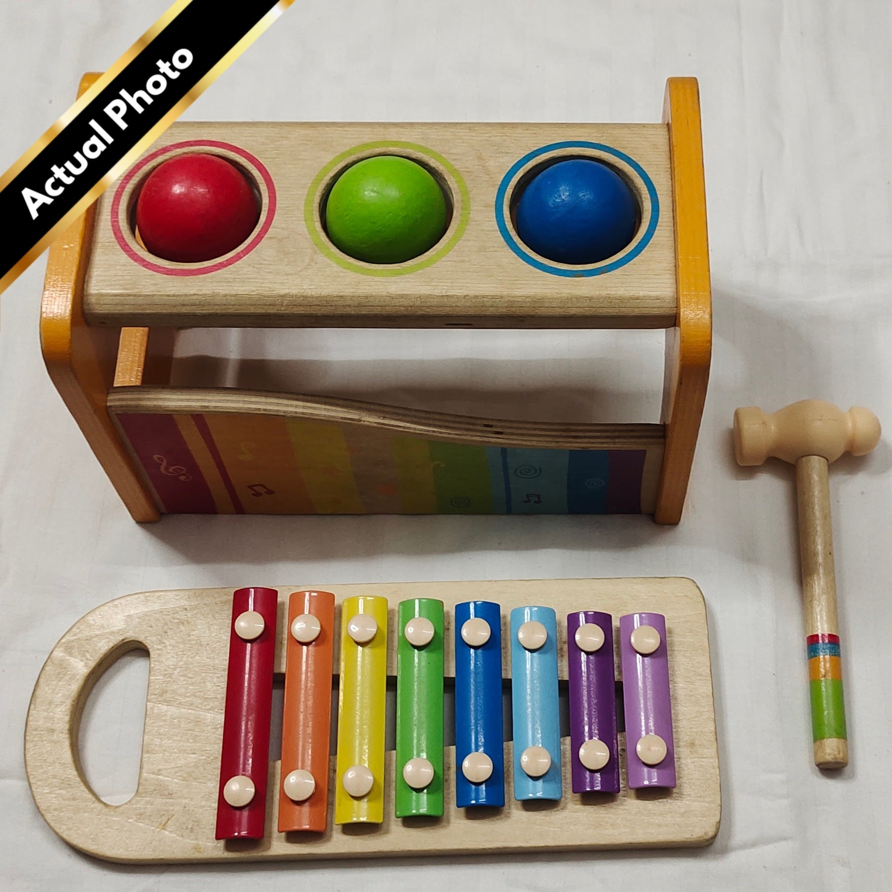Wooden Hape Xylophone And Hammer Toy Hape Early Melody Pound Tap