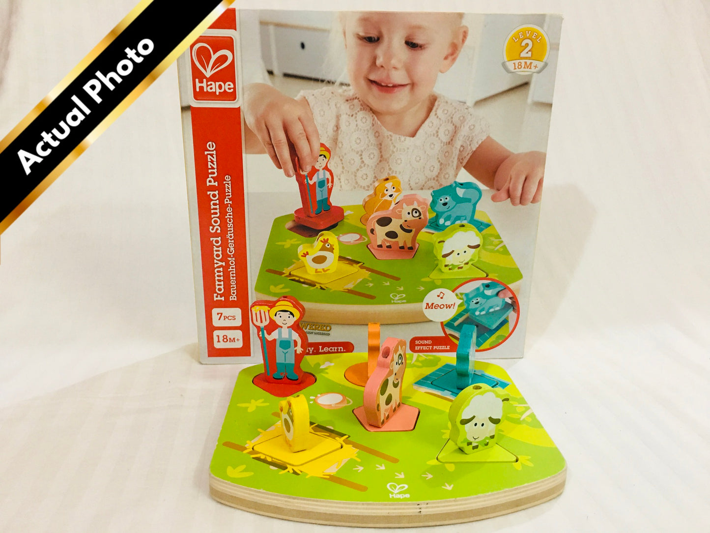 Hape Farmyard Sound Puzzle [Gently used] [#67]