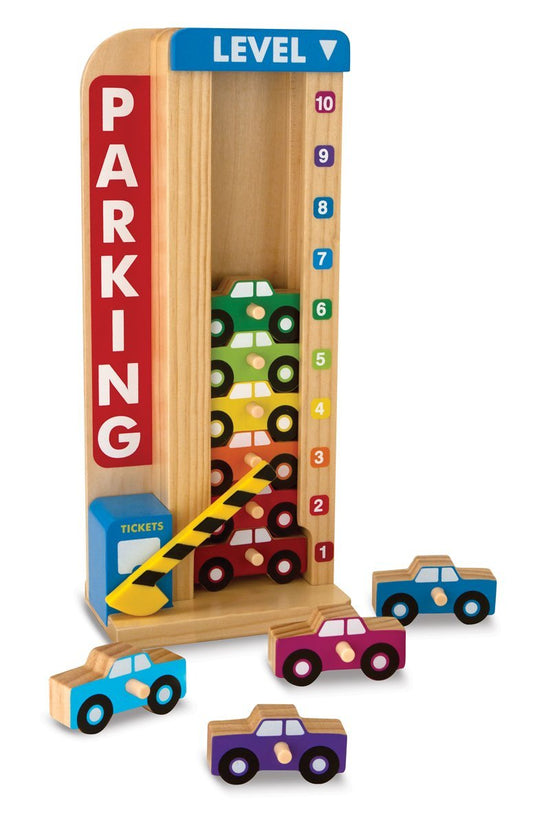 Melissa & Doug Stack and Count Parking Garage [Gently used] [#259]