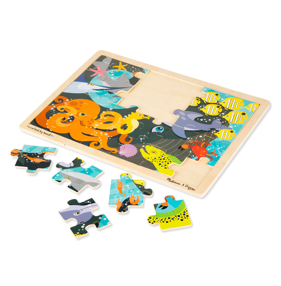 Melissa & Doug Under the Ocean Wooden Puzzle [Heavily used] [#256]